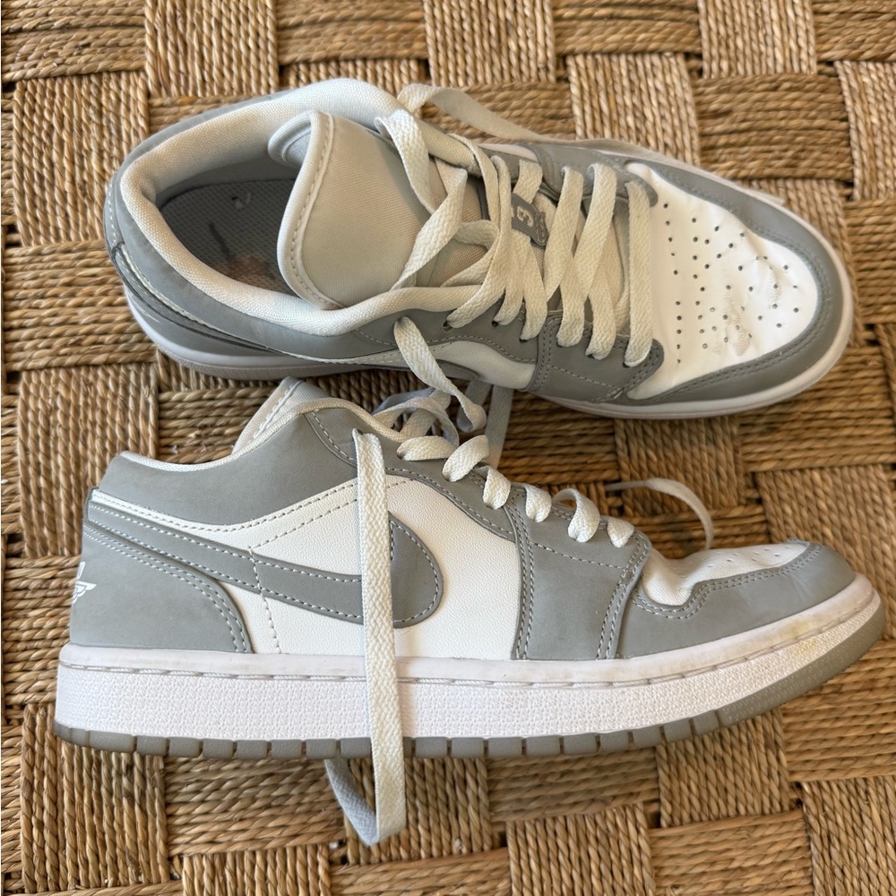 Nike Air Jordan 1 Low White Wolf Grey Women's Sneakers